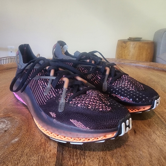 Adidas 4D FUSIO Primeknit Black Grey Orange Pink FZ2414 Men’s Size 8 New - Picture 7 of 10